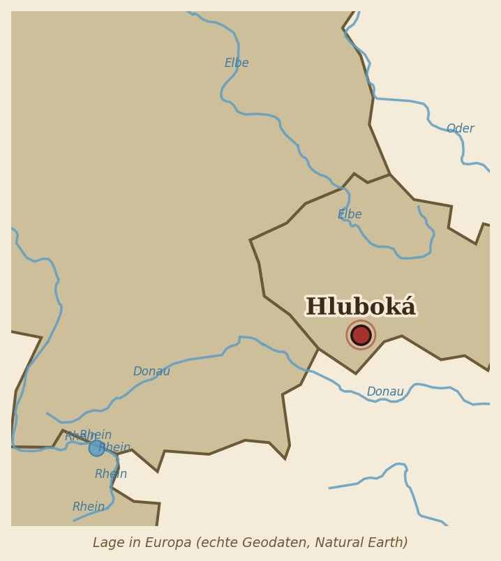 Lagekarte Hluboká