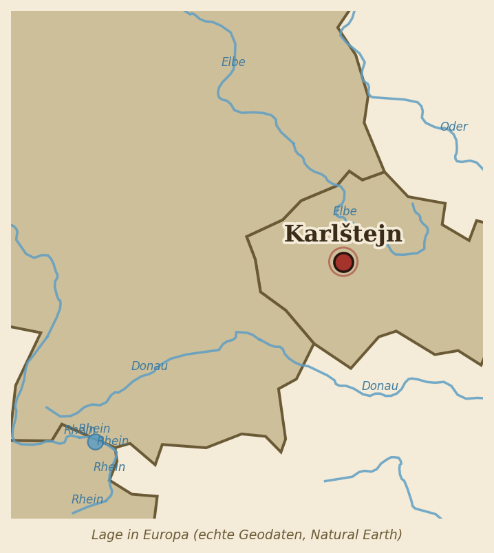Lagekarte Karlštejn