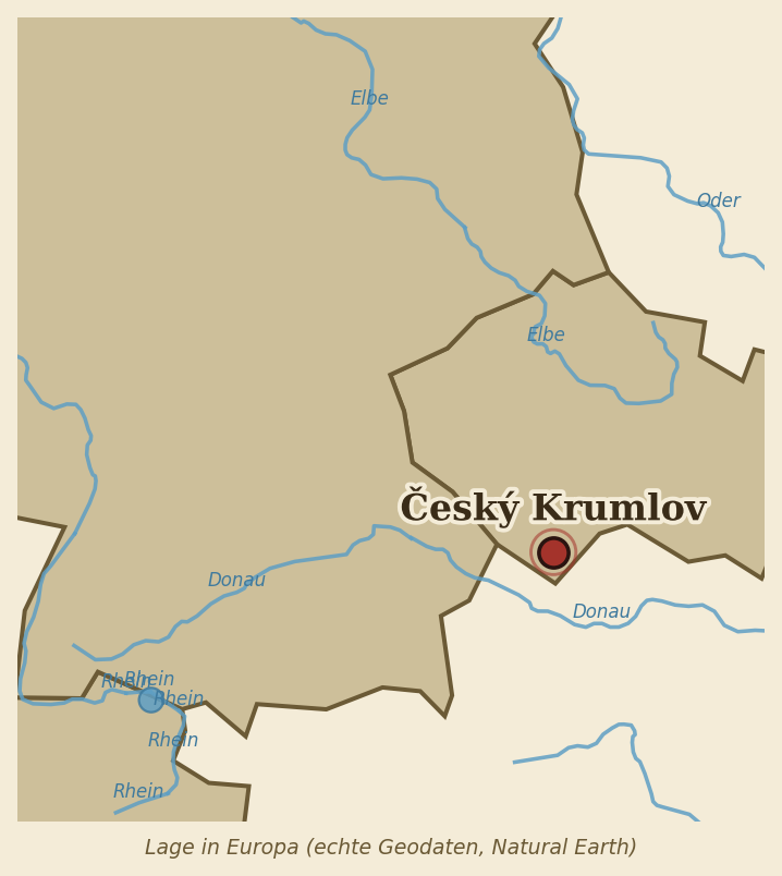 Lagekarte Český Krumlov